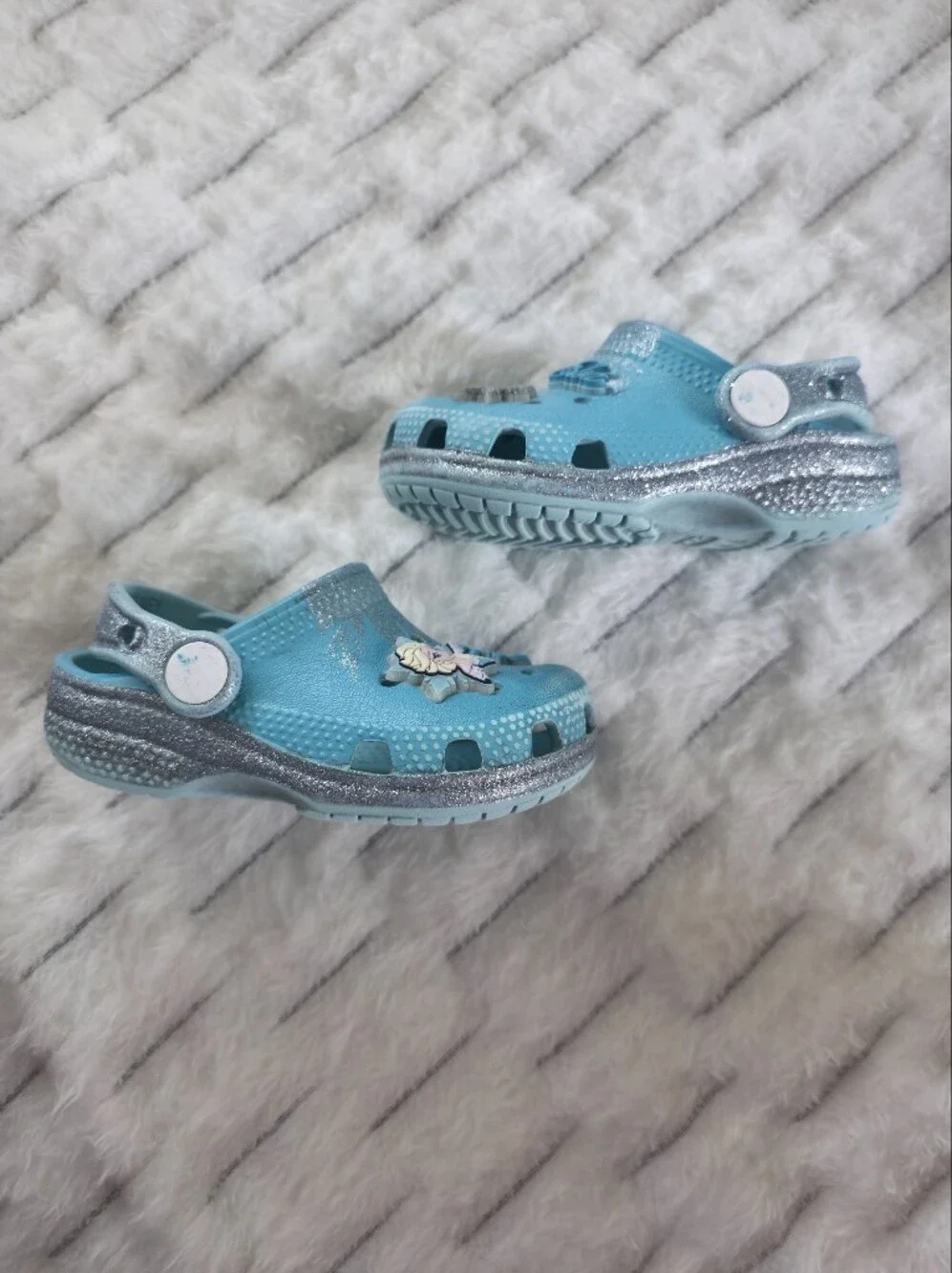 CROCS Kids Light Blue Frozen Character Clog Sandals